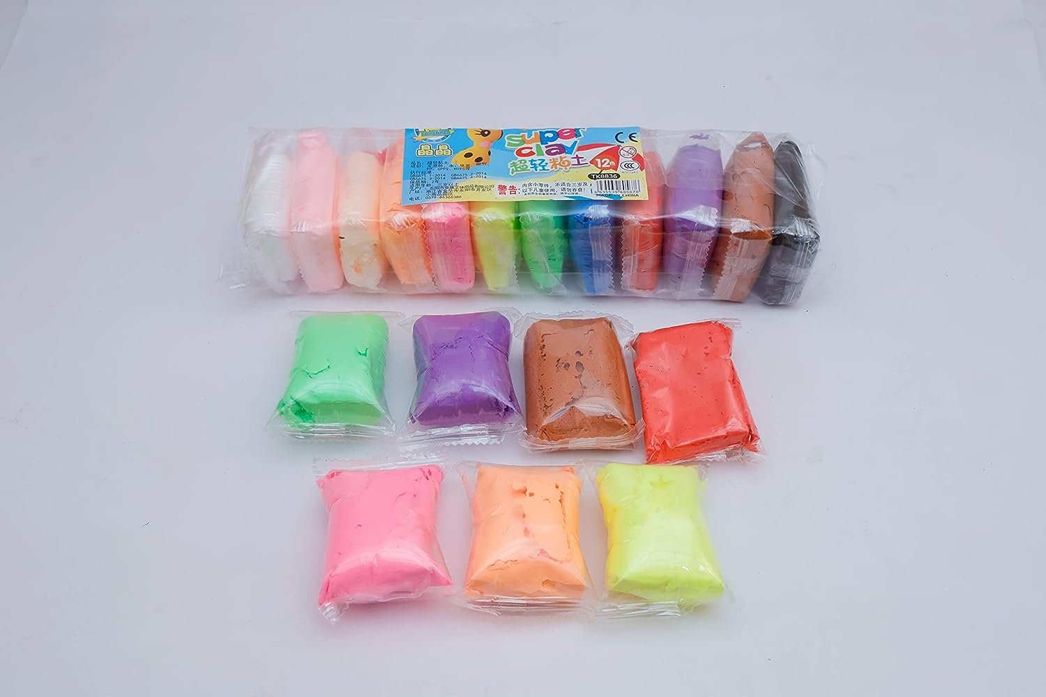 Fluffy Pack Of 4 Colorful DIY Art Clay Foam With Tools (12 Color Foams ...