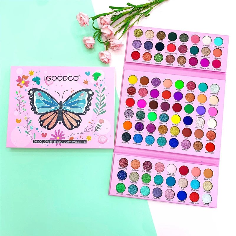 Butterfly pattern pearly matte eye makeup eyeshadow