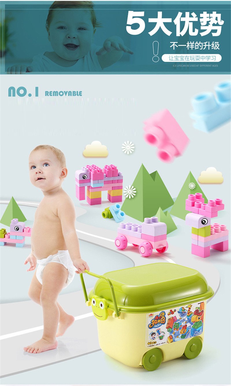 Baby Soft Plastic Large Size Particle Bricks Compatible Touch Hand Teethers Blocks DIY Rubber Building Block Education Toy - Image 5