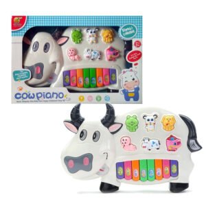 Cow piano with music and lights