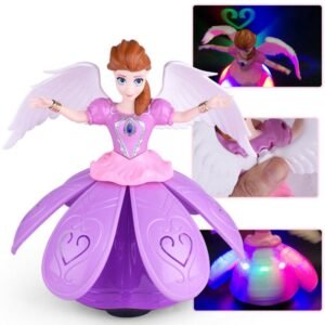 Dancing angel doll, princess girl mulfunction with music and lights