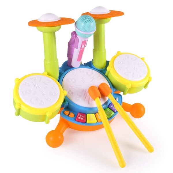 Drum Set with microphone, musical