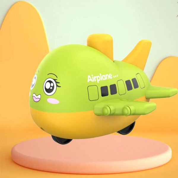 Pack Of 2 Cute Happy Face Push And Go Airplane Toy - Image 3