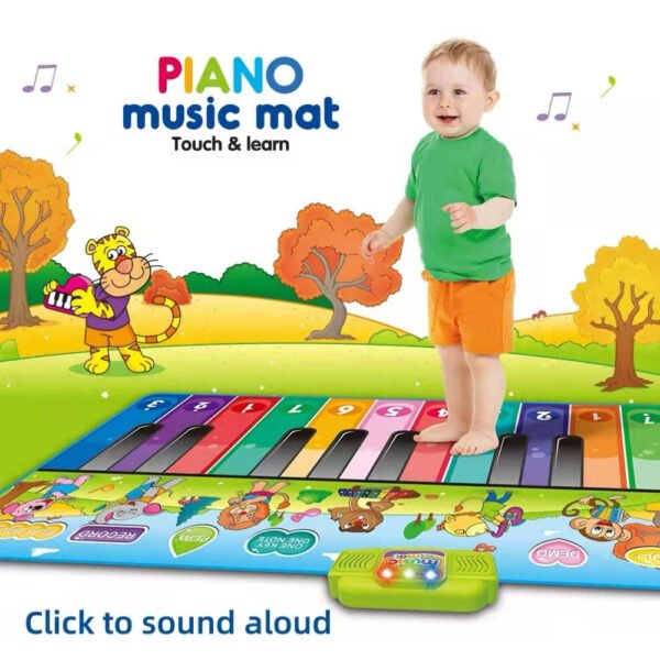 Electronic touch and learn music piano mat