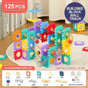 Creative pipeline rolling ball, building blocks, marble drop set