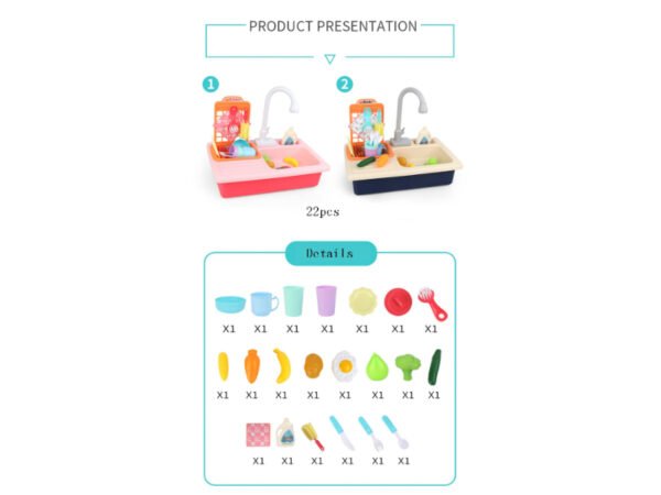 Pretend Kitchen Children’s Simulation Electric Dishwasher Toy - Image 4