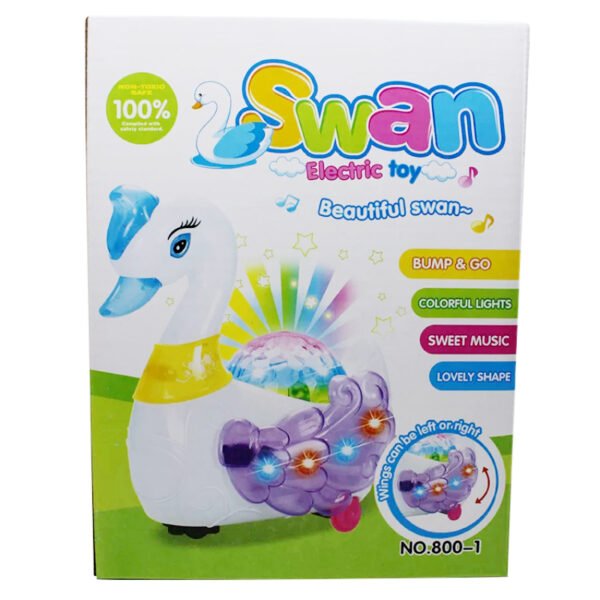 Electric Swan Colourful Lights And Music Duck Toy For Kids - Image 9