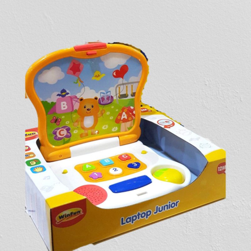 Early Learning Winfun Teddy Bear Musical Laptop For Kids - Toysfunland.com