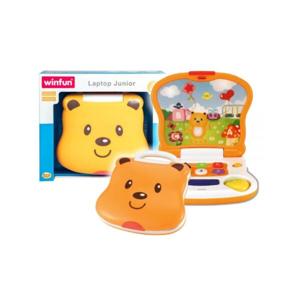Early Learning Winfun Teddy Bear Musical Laptop for Kids - Image 6