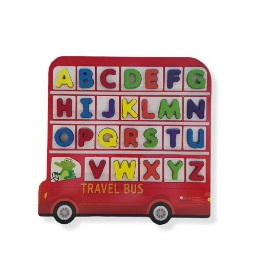 Best Wooden 3D Educational Alphabet Travel Bus For Early Learning ...