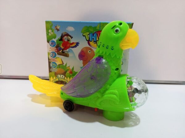 Colorful Electric Bird Parrot With 3D Light And Music Toy For Kids - Image 2