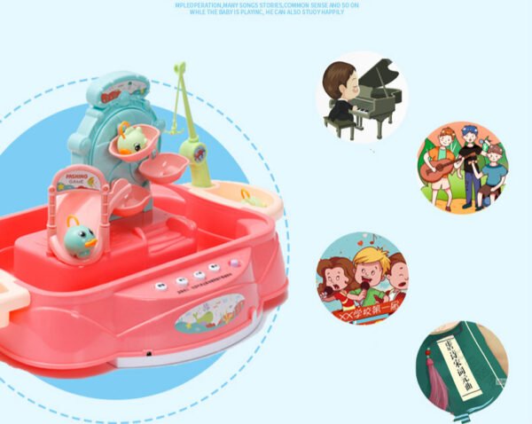 Fishing Kids Rotating Fish Game Plastic Parent-Child Interactive Table Games Hand-Eye Coordination Toys - Image 4