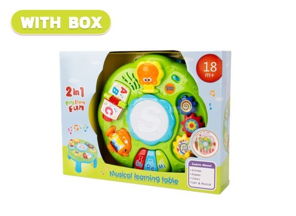 Baby Music Learning Table Multi-Functional Table For Toddlers With Colorful Light Sound Early Educational Toy - Image 5