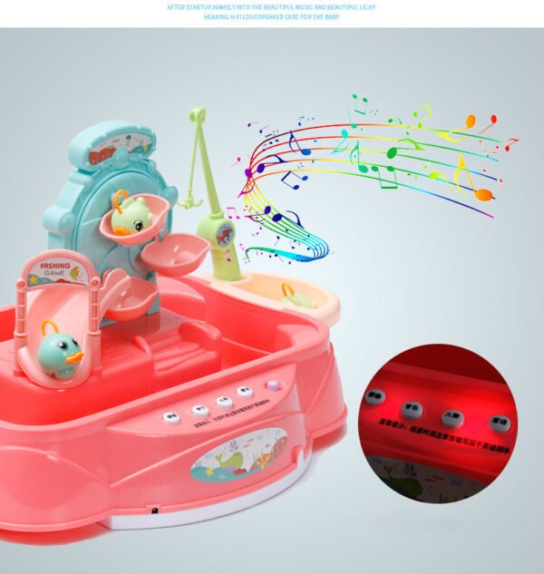 Fishing Kids Rotating Fish Game Plastic Parent-Child Interactive Table Games Hand-Eye Coordination Toys - Image 9