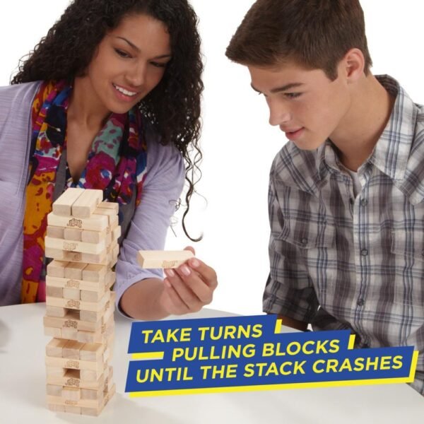 Classic Plain Jenga Wooden Puzzle Blocks Stacking Game 48 Pcs For Toddlers - Image 3