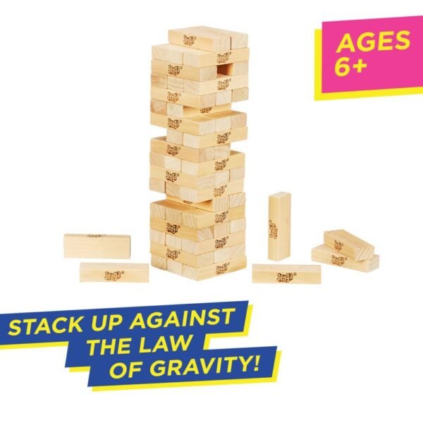 Classic Plain Jenga Wooden Puzzle Blocks Stacking Game 48 Pcs For Toddlers - Image 5