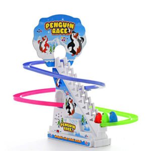 penguin climbing stair toy with music and light