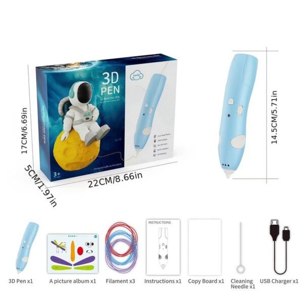 Unique 3D Colorful Printing Pen Toy For Kids With Built In Battery - Image 8