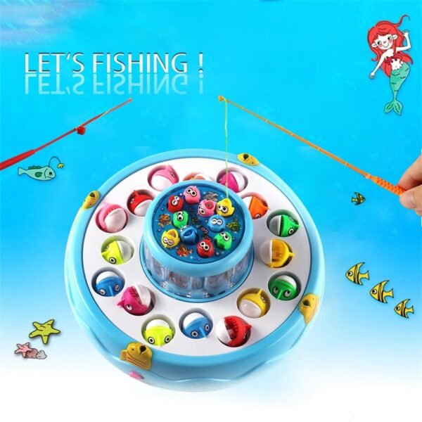Fishing toy electric educational rotating magnetic