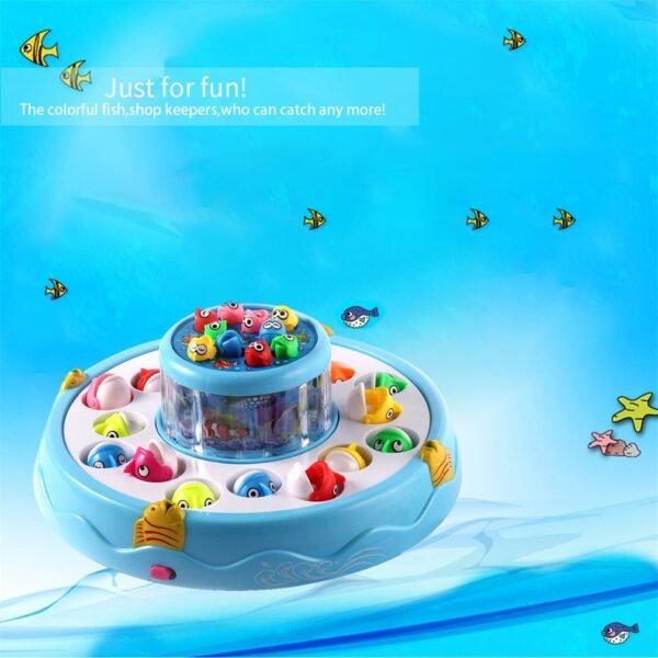 26pcs/Set Fishing Toy Electric Educational Rotating Magnetic Magnet Fish Fishing For Kid Children Game - Image 5