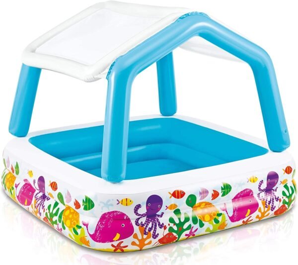 INTEX 57470 Sun Shade Baby Swimming Pool 62 L X 62″W X 48H - Image 4