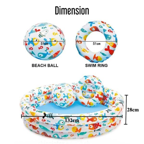 INTEX 59469 Fishbowl Swimming Pool With Ball And Tube 52 X 11 - Image 2