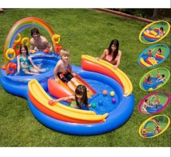 Intex 57453 Rainbow Ring Inflatable Paddling Pool For Children - Image 6