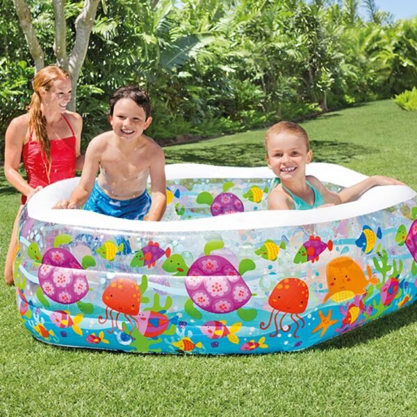 Intex 56493 Swim Center Ocean Reef Inflatable Pool Multi Color - Image 2