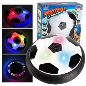 LED light flashing suspension ball air power football toy home game disk gliding soccer