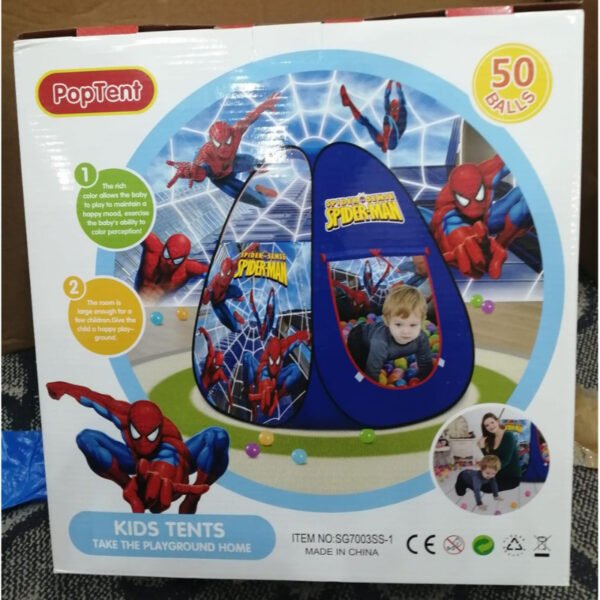 Super Hero Tent House With 50 Balls for Kids - Image 2