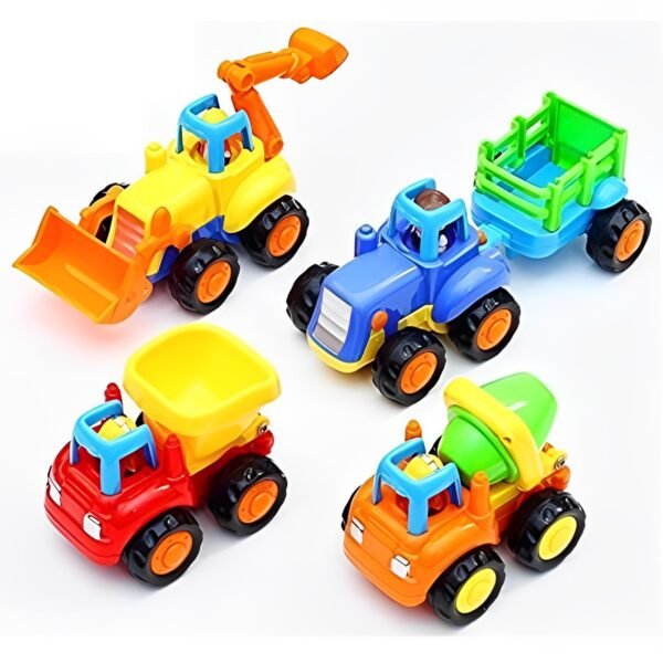 Friction powered construction vehicles