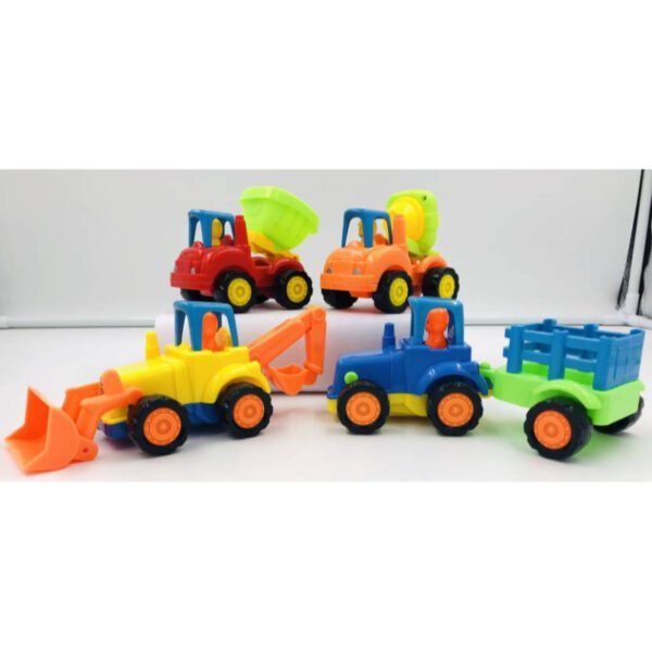 Set Of 4 Durable Friction Powered Construction Vehicles For Kids - Image 5