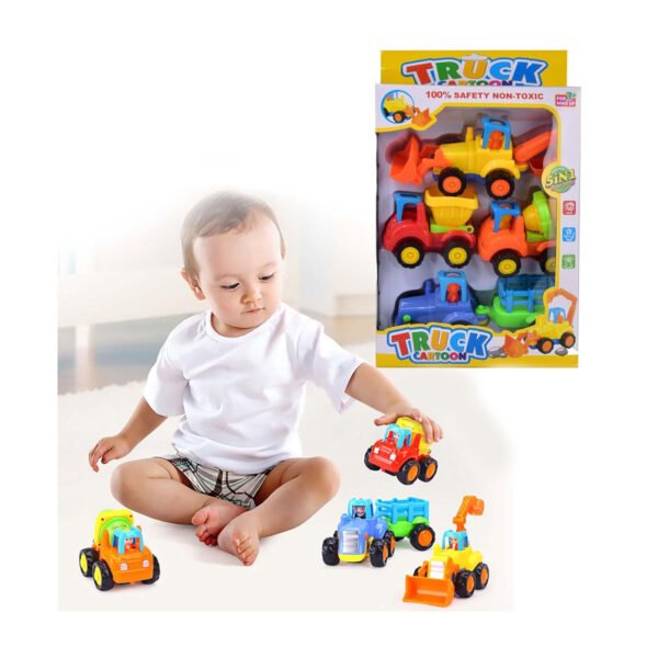 Set Of 4 Durable Friction Powered Construction Vehicles For Kids - Image 6