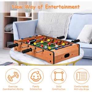 Wooden mini size football table soccer game